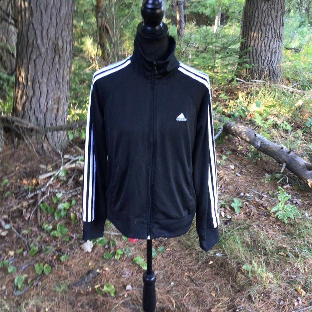 Adidas athletic 3 striped jacket L